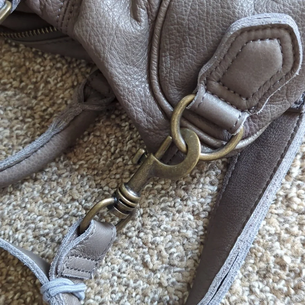 Liebskind Berlin Double Esther Gray Leather Satchel Bag